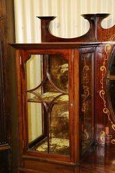 Stunning Art Nouveau Inlaid Parlor Cabinet 