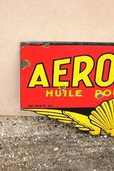 Rare Double sided AeroShell Enamel Sign