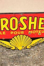 Rare Double sided AeroShell Enamel Sign