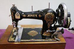 A Vintage Jones Table Top Sewing Machine
