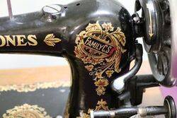 A Vintage Jones Table Top Sewing Machine