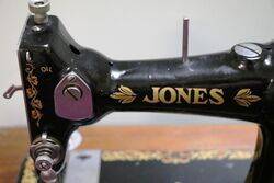 A Vintage Jones Table Top Sewing Machine