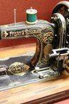 Antique Victorian Frister And Rossman Sewing Machine With Inlaid Case