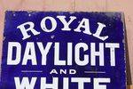 Royal Daylight White Rose Lamp Oil Enamel Sign