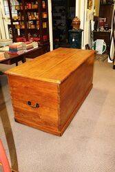 A Large Antique Victorian Pine Coffer  