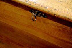 A Large Antique Victorian Pine Coffer  