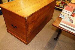 A Large Antique Victorian Pine Coffer  