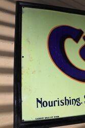 Framed Cadburys Cocoa Enamel Advertising Sign