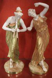 Wonderful Pair of Royal Worcester Figures C1900