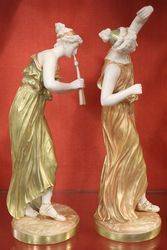 Wonderful Pair of Royal Worcester Figures C1900