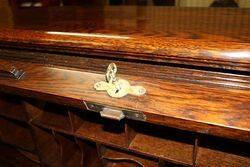 Quality Antique Oak Roll Top Desk 