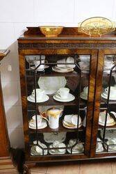 Early C20th Mahogany 2 Door Display Cabinet 