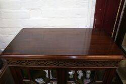 Small Antique Edwardian Dwarf Mahogany BookcaseCabinet