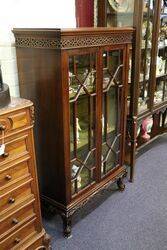 Small Antique Edwardian Dwarf Mahogany BookcaseCabinet