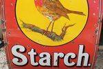 Large Robin Starch Enamel Sign