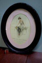 Edwardian Oval Framed Masons OK Sauce Pictorial Ad..#