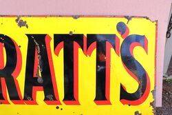 Early Pratts Motor Oil Enamel Sign 