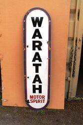 Early Waratah Motor Oil Vertical Strip Enamel Sign 