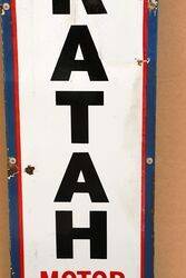 Early Waratah Motor Oil Vertical Strip Enamel Sign 