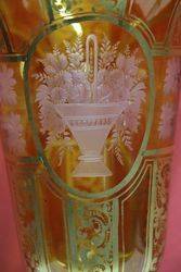 Stunning 19th Century French Etched Glass Goblet