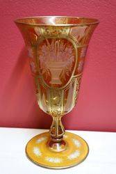 Stunning 19th Century French Etched Glass Goblet