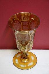 Stunning 19th Century French Etched Glass Goblet