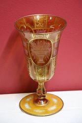 Stunning 19th Century French Etched Glass Goblet