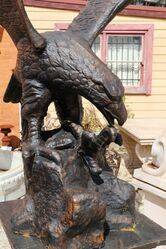 Large Cast Iron Eagle on Stand 