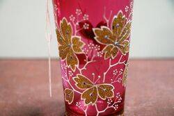 Antique Bohemian Ruby and Gold Glass Tumbler 