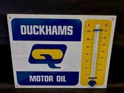 Vintage Duckhams Motor Oil Enamel Thermometer 