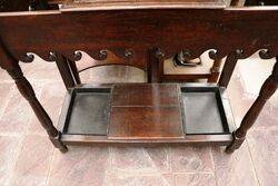 Antique Carved Oak Hallstand Complete with Drip Trays 