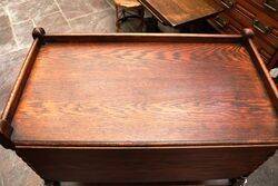 Early C20th Oak Drop side Tea Trolley 