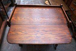 Early C20th Oak Drop side Tea Trolley 