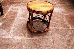 Antique Small Bamboo Plant Stand 