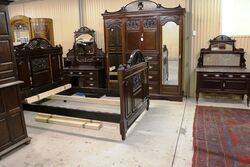 Stunning Late Victorian Mahogany 4 Piece Bedroom Suite 