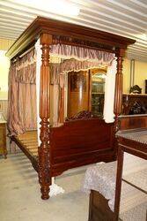 Antique Chanel Island Fourposter Mahogany Bed 