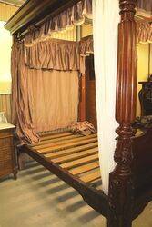 Antique Chanel Island Fourposter Mahogany Bed 