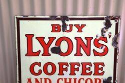 A Early Lyons Coffee and Chicory Extract Enamel Sign  