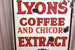 A Early Lyons Coffee and Chicory Extract Enamel Sign  