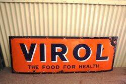 Vintage Virol The Food for Health Enamel Sign 