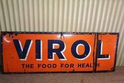 Vintage Virol The Food for Health Enamel Sign 