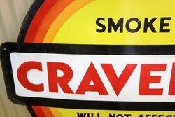 A Large Craven A Cigarettes Enamel Advertising Sign 