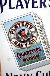 Early Players Hero Navy Cut Cigarettes Pictorial Enamel Sign 