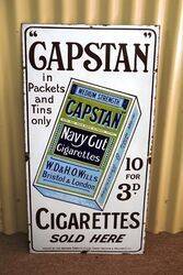 Vintage Capstan Navy Cut Pictorial Enamel Sign 