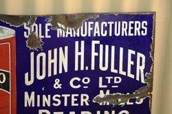 Early John H Fuller Marpedo Water Paint Enamel Sign 