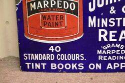 Early John H Fuller Marpedo Water Paint Enamel Sign 