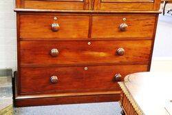 A Lovely Quality Antique Flame Mahogany Linen Press 
