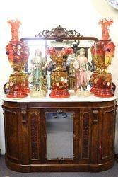 Antique 3 Door Burr Walnut Credenza C1850-60   