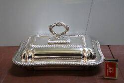 A Quality Antique Silver Plated Entree Dish & Cover. #
