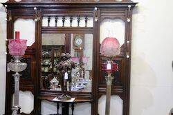 Large Antique Victorian Solid Oak Hallstand 